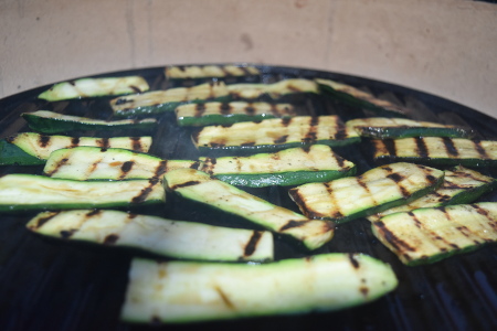 Grilled courgettes