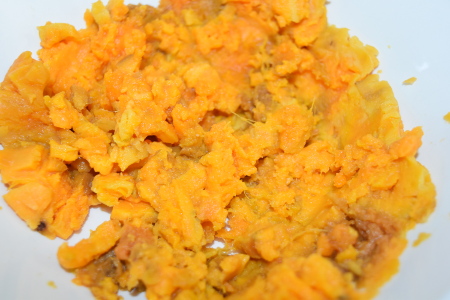 Mashed sweet potato
