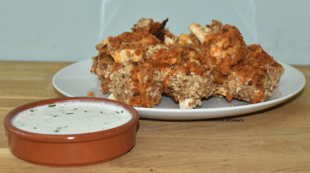 Baked buffalo cauliflower