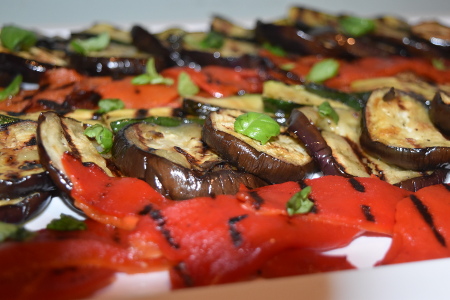 A delicious array of barbecue grilled Mediterranean vegetables