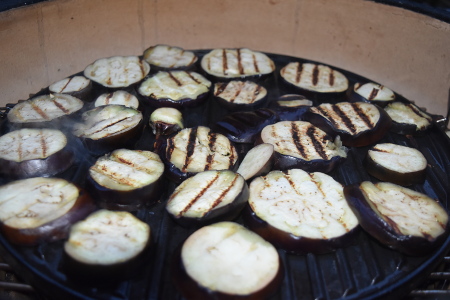 Grilled aubergines