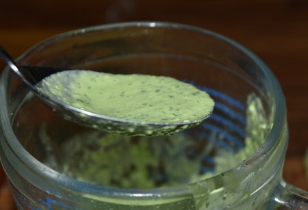 Delicious, creamy, nutty, tangy pesto!